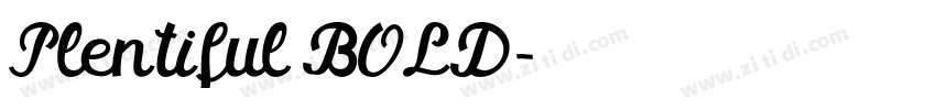 Plentiful BOLD字体转换